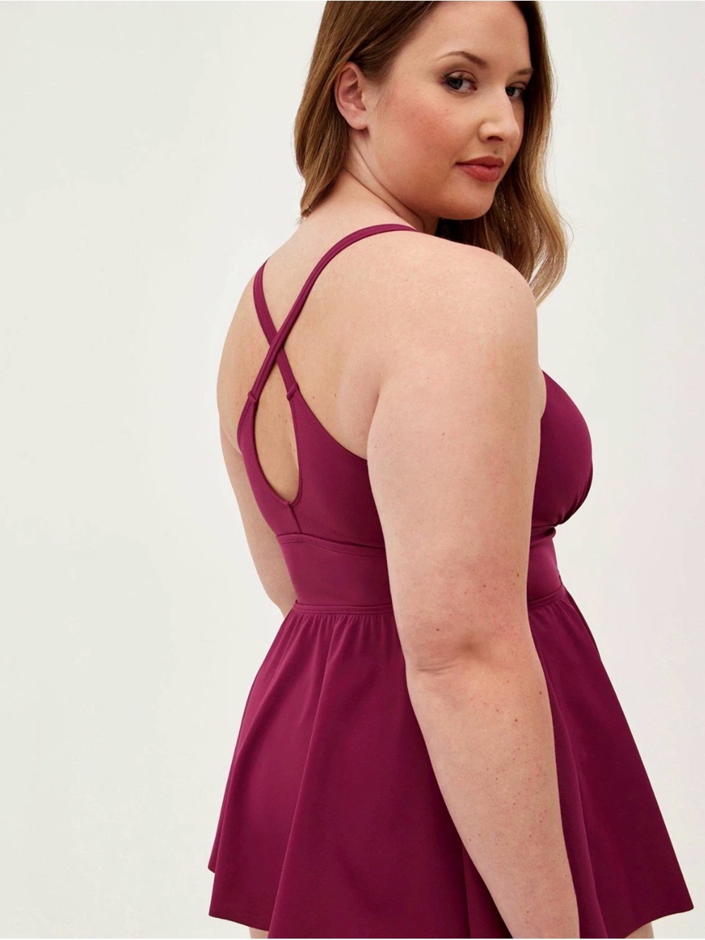 NWT Torrid Fit & Flare Tankini Top 3 D/DD